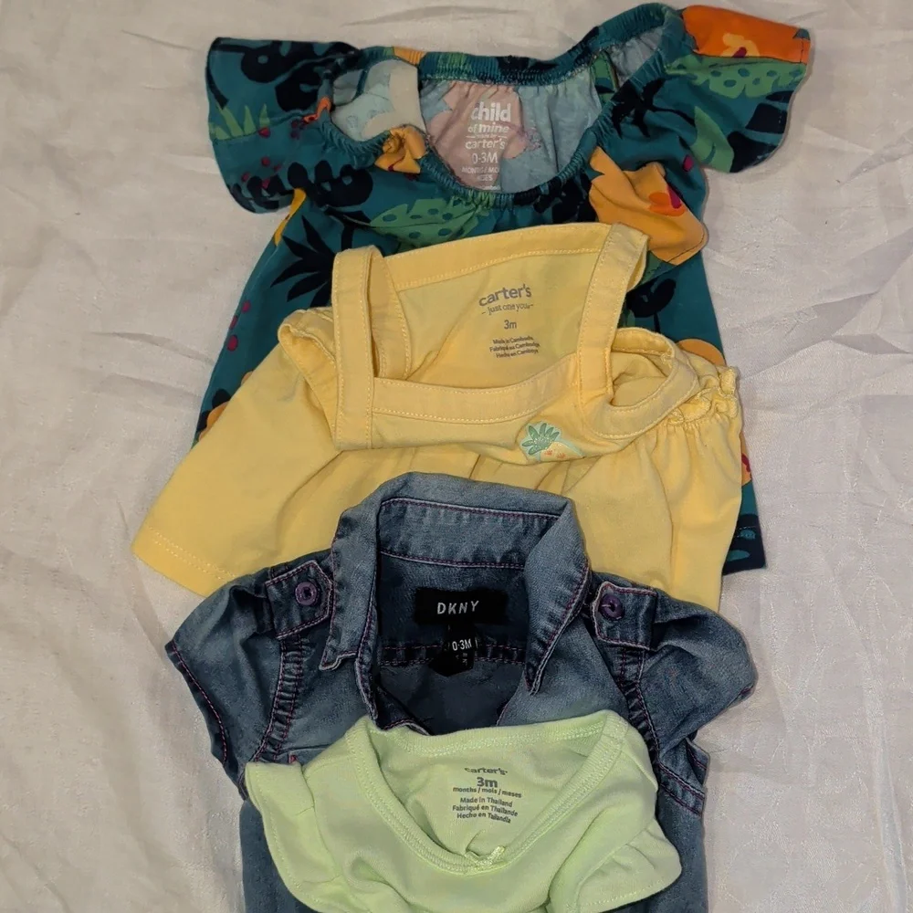 Baby Girl (0-3 Mo.) Summer Lot (26 PCs) Mostly New Carter's 2 